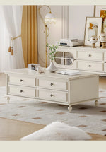 チェリー材パイン製センターテーブル|シンプルでスタイリッシュなデザイン|リビングにぴったりの収納付きテーブル hl-4883