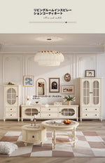 チェリー材とパイン製の美しいディスプレイキャビネット | ガラス扉付きで収納力抜群 | シンプルで上品なデザイン hl-4884