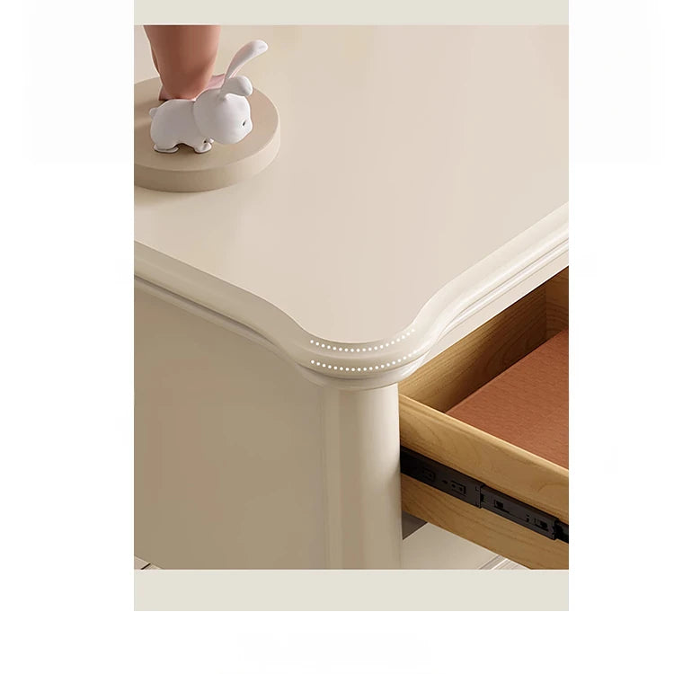 チェリーパイン・グラス製のエレガントな化粧台とスツールセット - ディスプレイミラー付き、モダンインテリアに最適 hl-4888