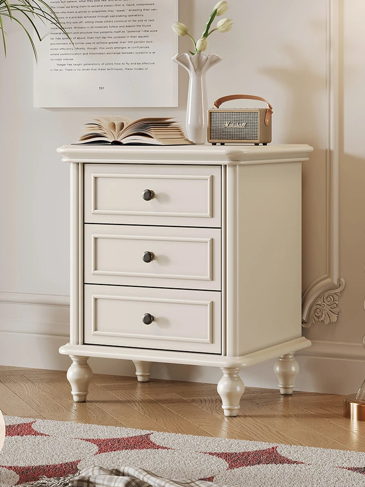 チェリーパイン製ナイトテーブル|優雅なデザインと実用性を兼ね備えた寝室家具 hl-4890