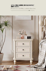 チェリーパイン製ナイトテーブル|優雅なデザインと実用性を兼ね備えた寝室家具 hl-4890