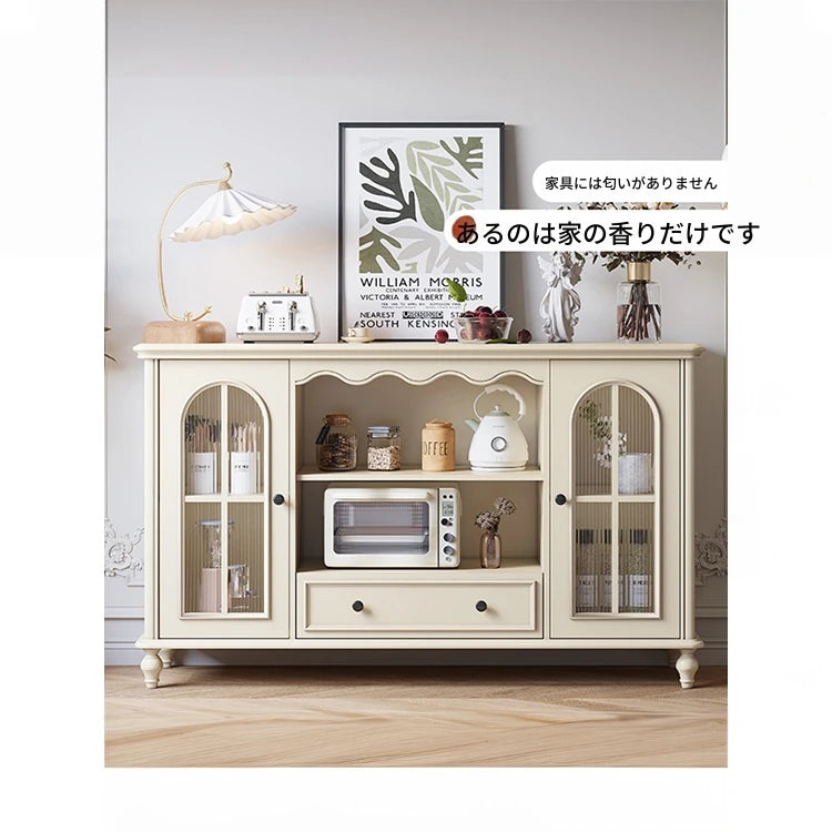 チェリー材使用・多層板キャビネット - スタイリッシュなデザインの収納家具、ガラス扉付きでおしゃれなリビングやダイニングに最適! hl-4893