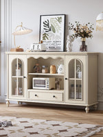 チェリー材使用・多層板キャビネット - スタイリッシュなデザインの収納家具、ガラス扉付きでおしゃれなリビングやダイニングに最適! hl-4893