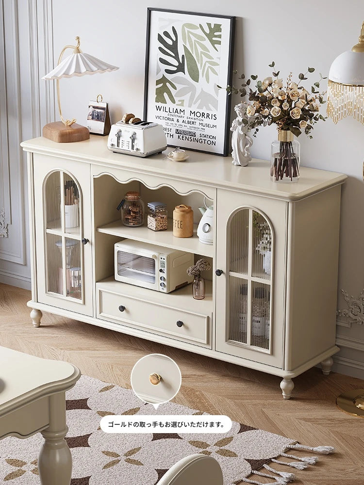 チェリー材使用・多層板キャビネット - スタイリッシュなデザインの収納家具、ガラス扉付きでおしゃれなリビングやダイニングに最適! hl-4893