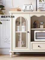 チェリー材使用・多層板キャビネット - スタイリッシュなデザインの収納家具、ガラス扉付きでおしゃれなリビングやダイニングに最適! hl-4893