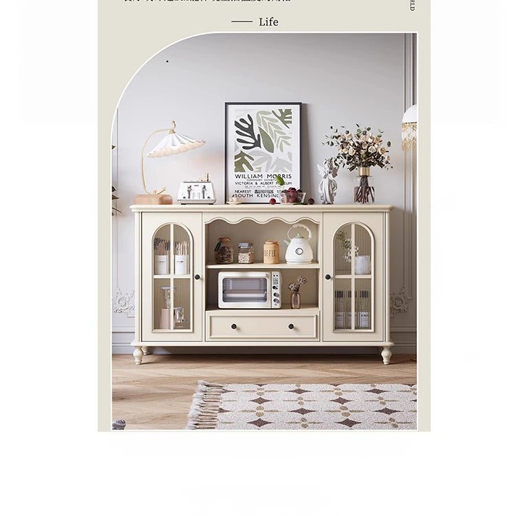 チェリー材使用・多層板キャビネット - スタイリッシュなデザインの収納家具、ガラス扉付きでおしゃれなリビングやダイニングに最適! hl-4893