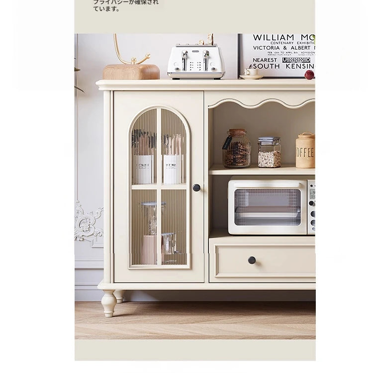 チェリー材使用・多層板キャビネット - スタイリッシュなデザインの収納家具、ガラス扉付きでおしゃれなリビングやダイニングに最適! hl-4893