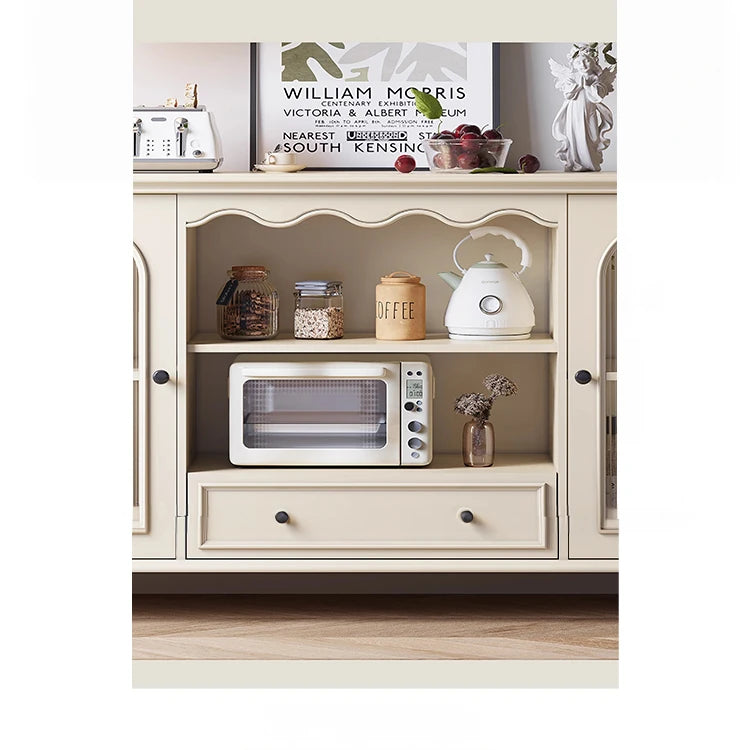 チェリー材使用・多層板キャビネット - スタイリッシュなデザインの収納家具、ガラス扉付きでおしゃれなリビングやダイニングに最適! hl-4893