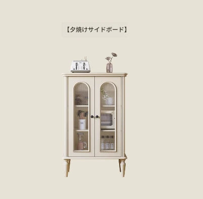 チェリーペイン・ガラスキャビネット|スタイリッシュなホーム収納|多層板仕様で高級感溢れるデザイン hl-4894