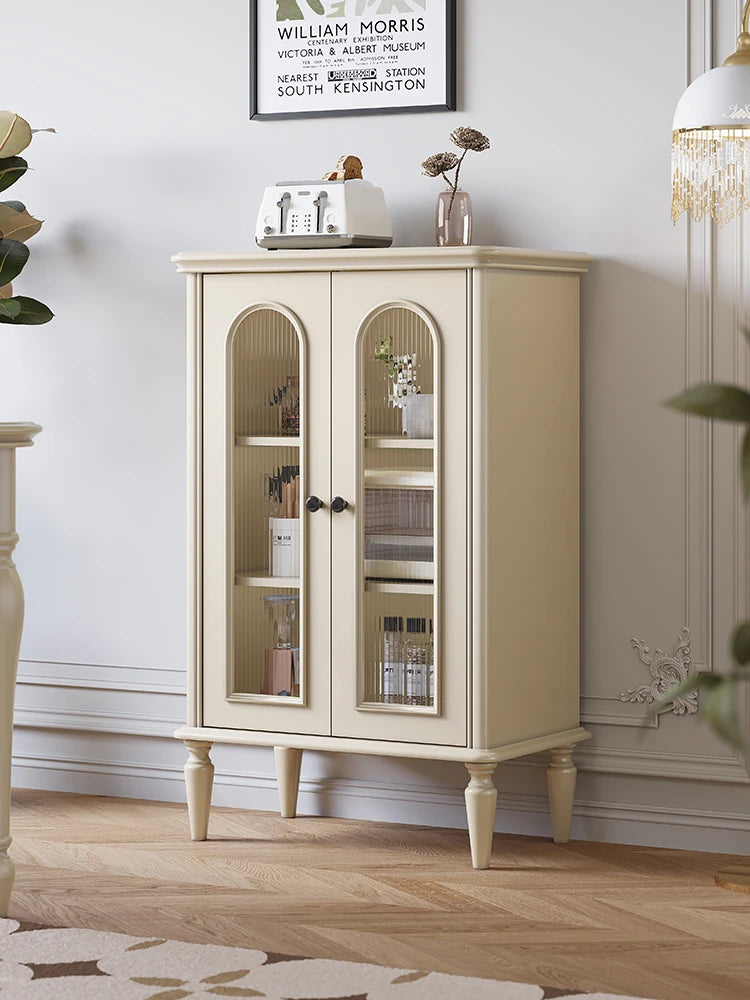 チェリーペイン・ガラスキャビネット|スタイリッシュなホーム収納|多層板仕様で高級感溢れるデザイン hl-4894