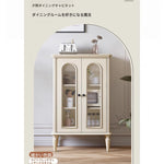 チェリーペイン・ガラスキャビネット|スタイリッシュなホーム収納|多層板仕様で高級感溢れるデザイン hl-4894