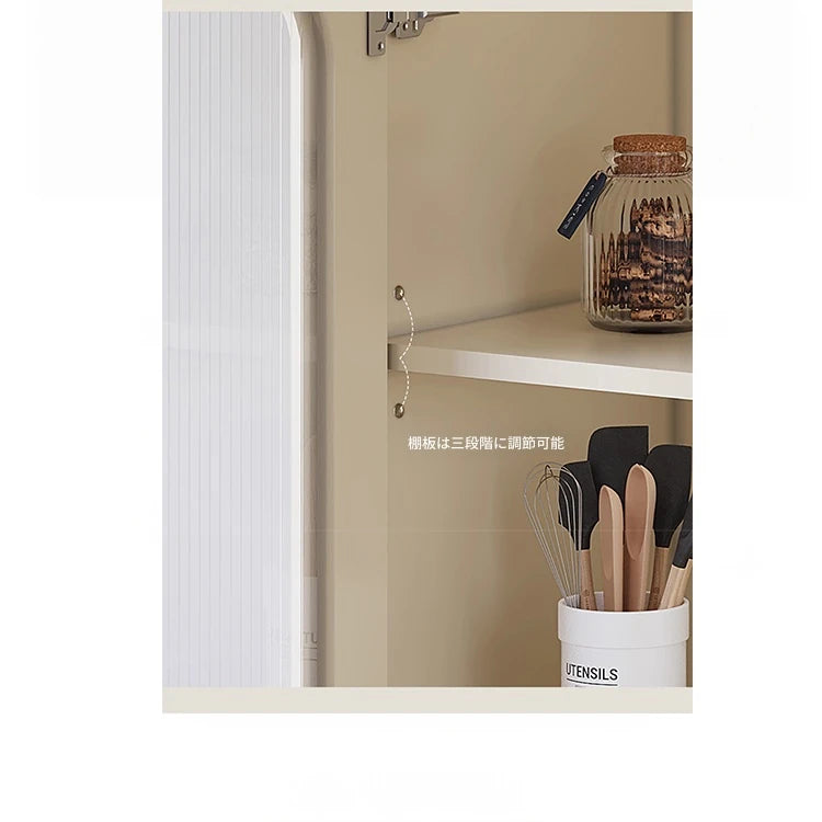 チェリーペイン・ガラスキャビネット|スタイリッシュなホーム収納|多層板仕様で高級感溢れるデザイン hl-4894