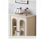 チェリーペイン・ガラスキャビネット|スタイリッシュなホーム収納|多層板仕様で高級感溢れるデザイン hl-4894