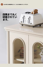 チェリーペイン・ガラスキャビネット|スタイリッシュなホーム収納|多層板仕様で高級感溢れるデザイン hl-4894