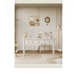 シンプルでエレガントなチェリー材とパイン製デスク - 収納付きデザイン、ホームオフィスや学習スペースに最適! hl-4895