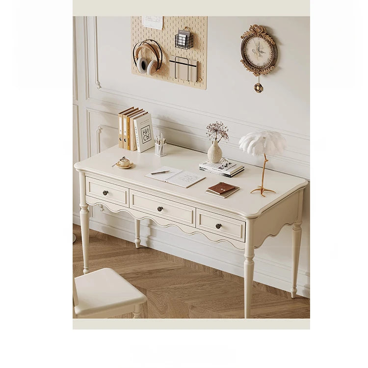 シンプルでエレガントなチェリー材とパイン製デスク - 収納付きデザイン、ホームオフィスや学習スペースに最適! hl-4895