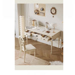 シンプルでエレガントなチェリー材とパイン製デスク - 収納付きデザイン、ホームオフィスや学習スペースに最適! hl-4895