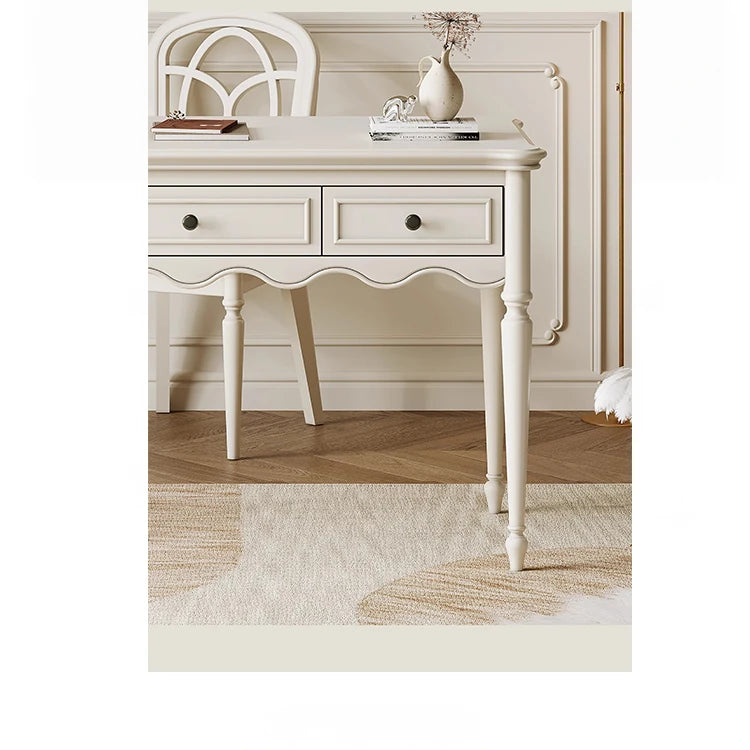 シンプルでエレガントなチェリー材とパイン製デスク - 収納付きデザイン、ホームオフィスや学習スペースに最適! hl-4895