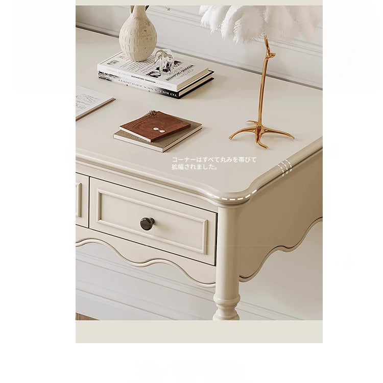 シンプルでエレガントなチェリー材とパイン製デスク - 収納付きデザイン、ホームオフィスや学習スペースに最適! hl-4895