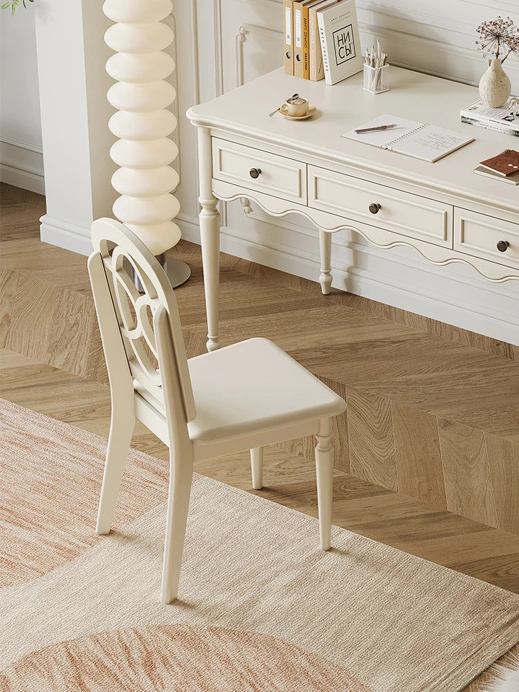 チェリー材エアレザー製のモダンデザインチェア | 天然木の温もりを楽しむ高級感あふれる家具 hl-4896