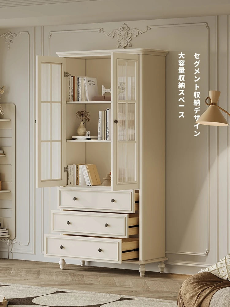 チェリーパイン製のエレガントなキャビネット - 収納力抜群のスタイリッシュな家具 hl-4897