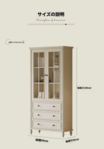 チェリーパイン製のエレガントなキャビネット - 収納力抜群のスタイリッシュな家具 hl-4897