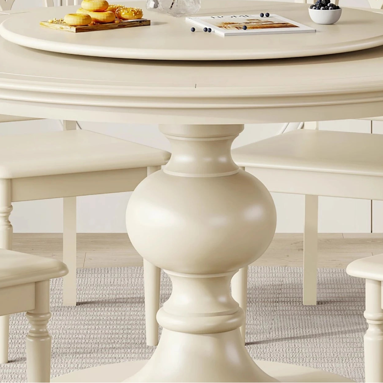 チェリー材使用のエレガントテーブルセット|シンプルで洗練されたデザイン|ダイニングやリビングに最適なインテリア家具 hl-4898