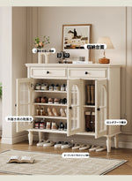 チェリー材とパインの魅力的なキャビネット - 上品なガラス扉付き収納家具でおしゃれなインテリアを実現! hl-4899