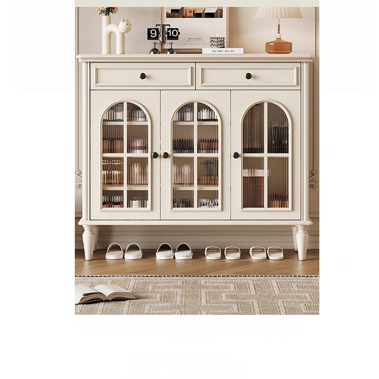 チェリー材とパインの魅力的なキャビネット - 上品なガラス扉付き収納家具でおしゃれなインテリアを実現! hl-4899