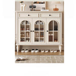 チェリー材とパインの魅力的なキャビネット - 上品なガラス扉付き収納家具でおしゃれなインテリアを実現! hl-4899