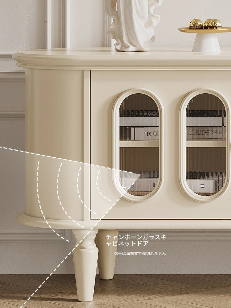 チェリー材ガラス製テレビ台 - シンプルでモダンな家のインテリアに最適! hl-4900