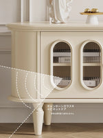 チェリー材ガラス製テレビ台 - シンプルでモダンな家のインテリアに最適! hl-4900