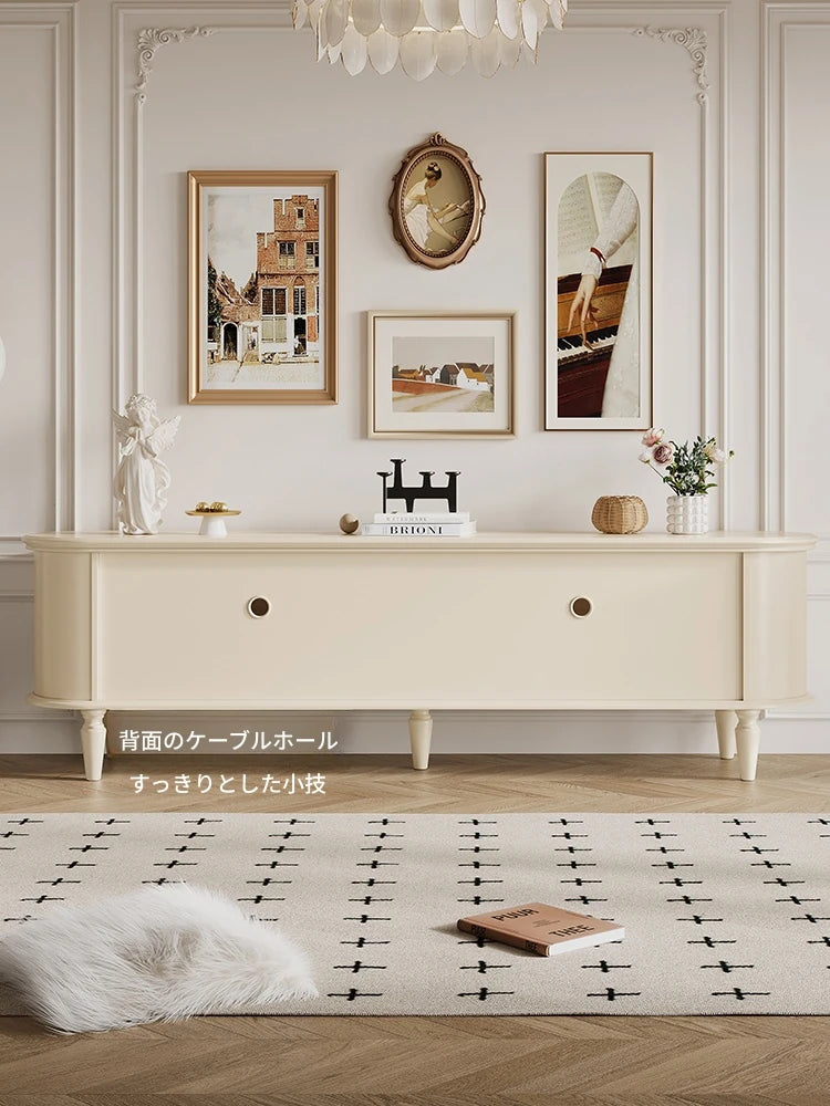 チェリー材ガラス製テレビ台 - シンプルでモダンな家のインテリアに最適! hl-4900