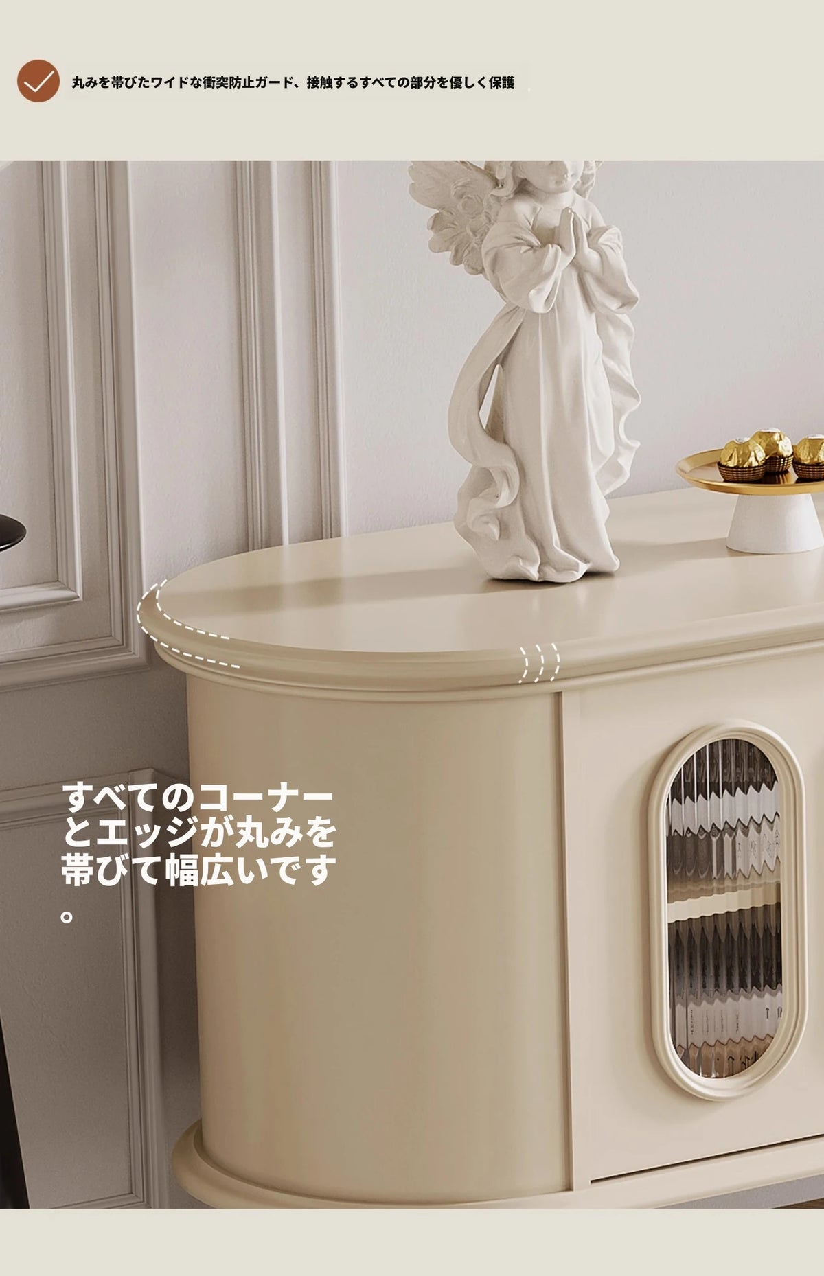 チェリー材ガラス製テレビ台 - シンプルでモダンな家のインテリアに最適! hl-4900