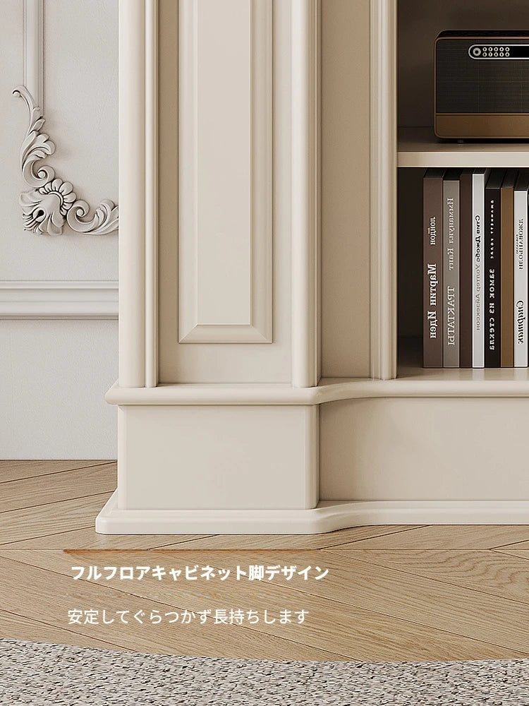 チェリーヴァーチ多層板キャビネット|洗練されたデザインの収納家具|リビング・オフィスに最適 hl-4903