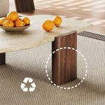 高級感溢れるレッドオーク石製センターテーブル|モダンなリビングにぴったり hlbjm-2008