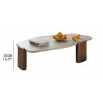 高級感溢れるレッドオーク石製センターテーブル|モダンなリビングにぴったり hlbjm-2008