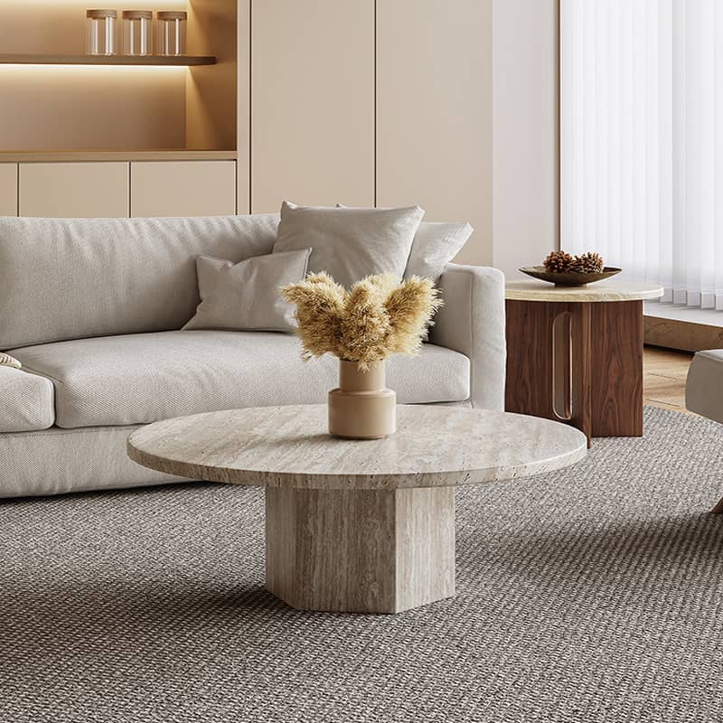 高級感漂う石材センターテーブル モダンなリビングのアクセント hlbjm-2012