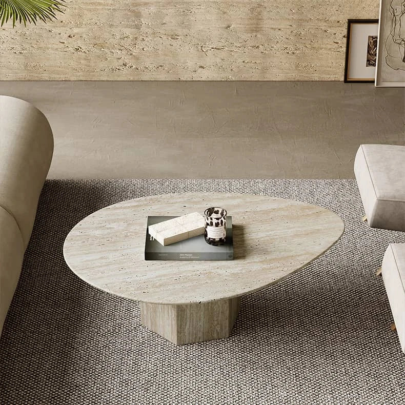 高級感漂う石材センターテーブル モダンなリビングのアクセント hlbjm-2012