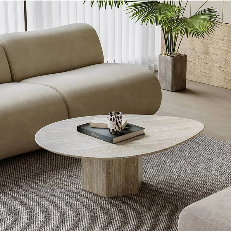 高級感漂う石材センターテーブル モダンなリビングのアクセント hlbjm-2012