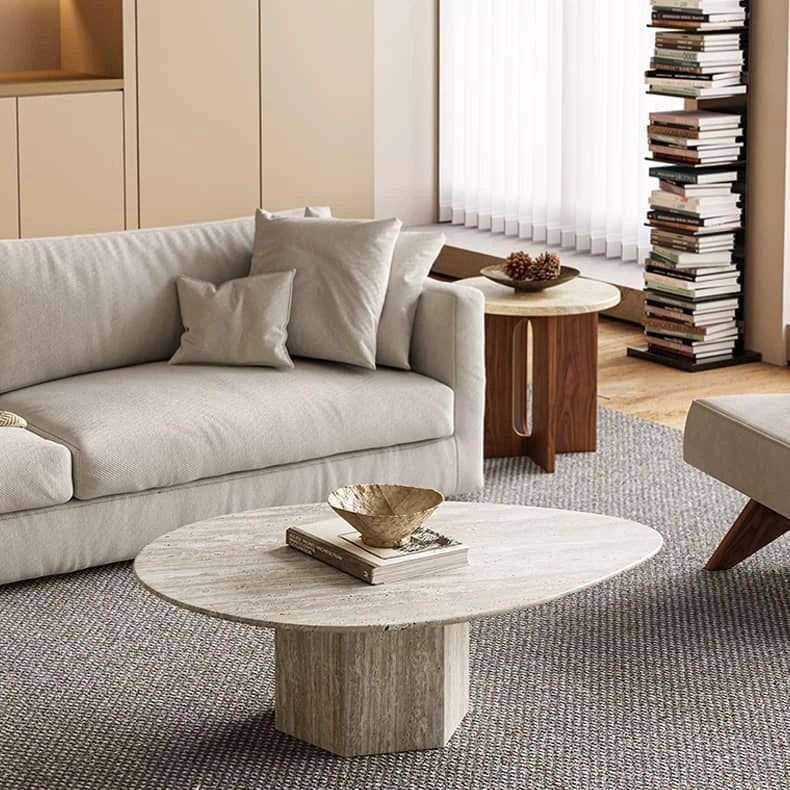 高級感漂う石材センターテーブル モダンなリビングのアクセント hlbjm-2012