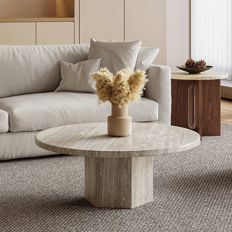 高級感漂う石材センターテーブル モダンなリビングのアクセント hlbjm-2012