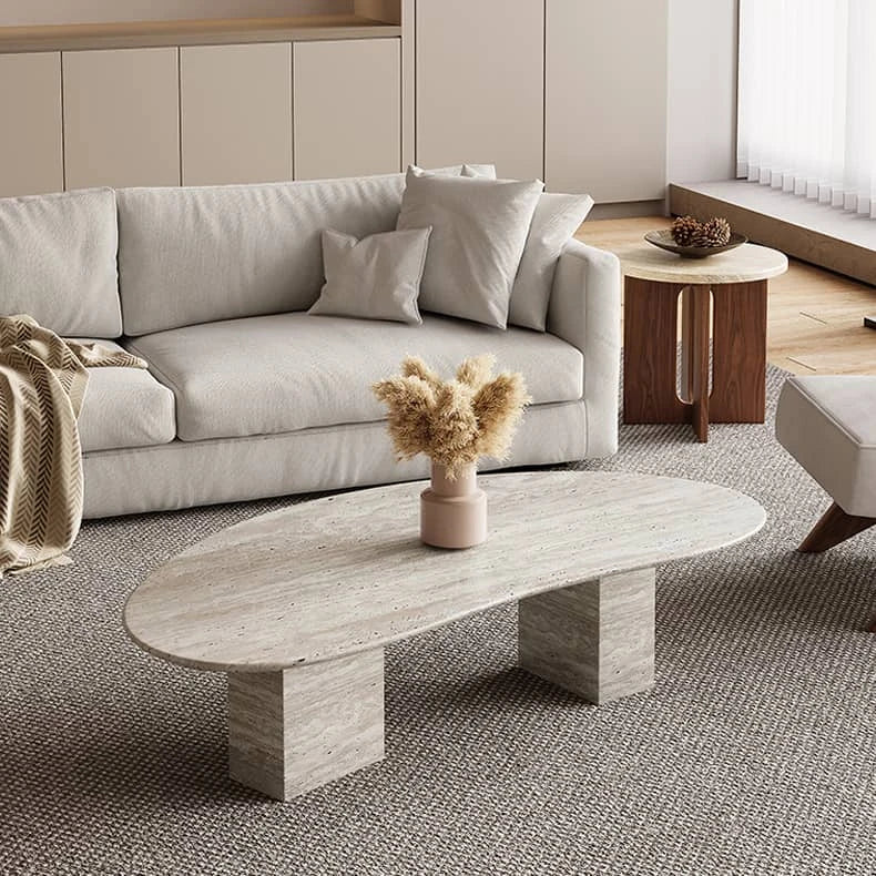 高級感漂う石材センターテーブル モダンなリビングのアクセント hlbjm-2012