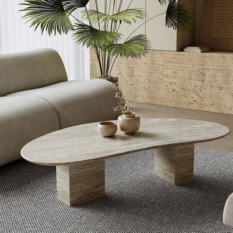 高級感漂う石材センターテーブル モダンなリビングのアクセント hlbjm-2012