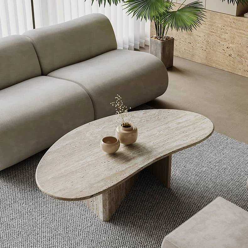 高級感漂う石材センターテーブル モダンなリビングのアクセント hlbjm-2012