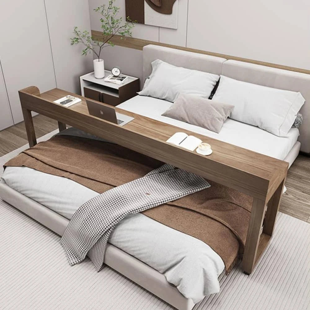 ベッド上にぴったり!パイン材のシンプル北欧デザインテーブル hlbjm-2014