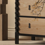 アッシュ材 多層板キャビネット|スタイリッシュで機能的な収納ソリューション hld-4482