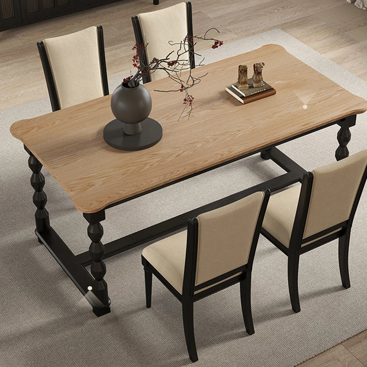 エレガントなコットンリネン製ダイニングチェア(アッシュウッドフレーム)- 4脚セット hld-4487