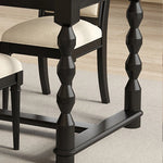 エレガントなコットンリネン製ダイニングチェア(アッシュウッドフレーム)- 4脚セット hld-4487