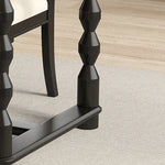 エレガントなコットンリネン製ダイニングチェア(アッシュウッドフレーム)- 4脚セット hld-4487